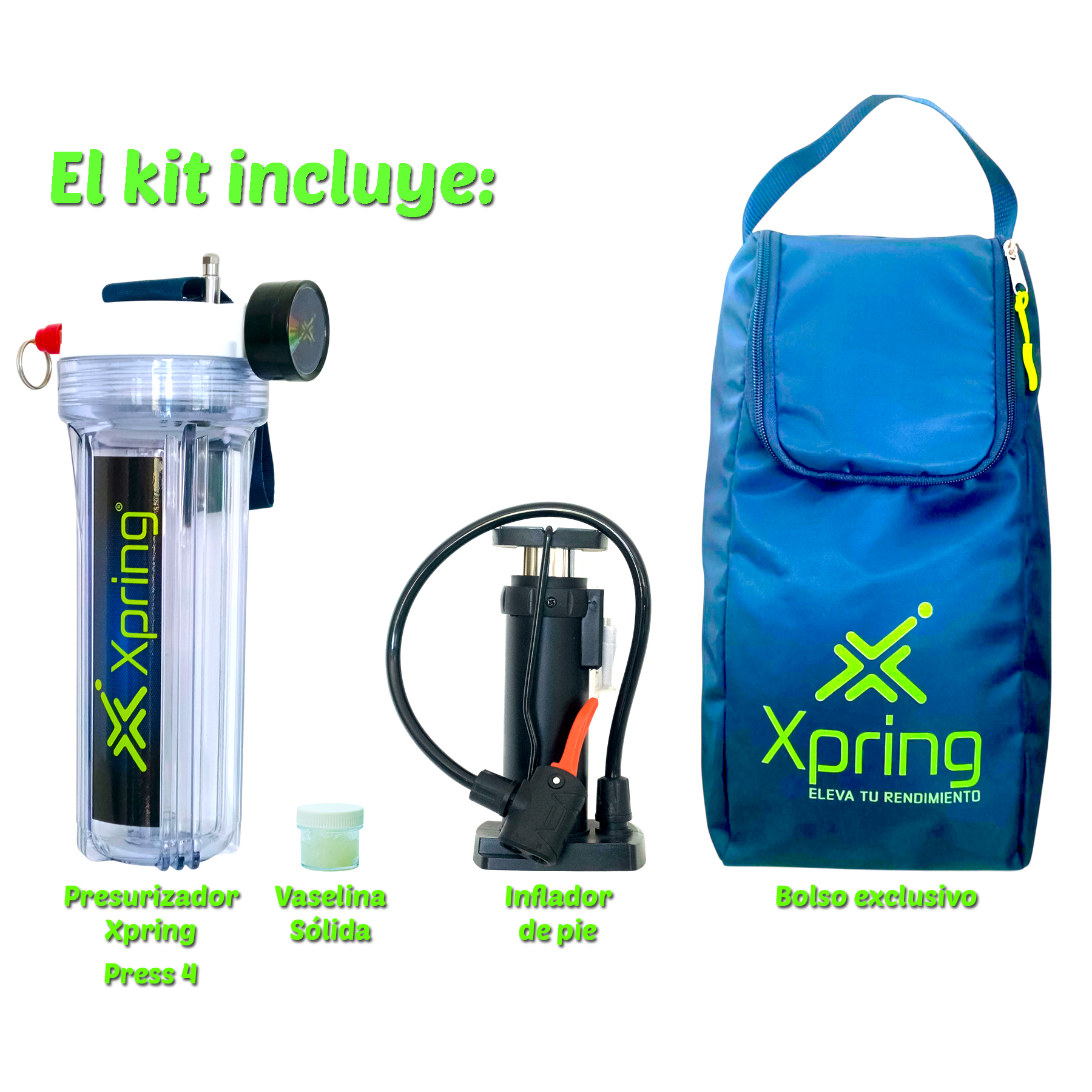 Presurizador Xpring Press4 Plus + Inflador y Bolso Azul - Image 2