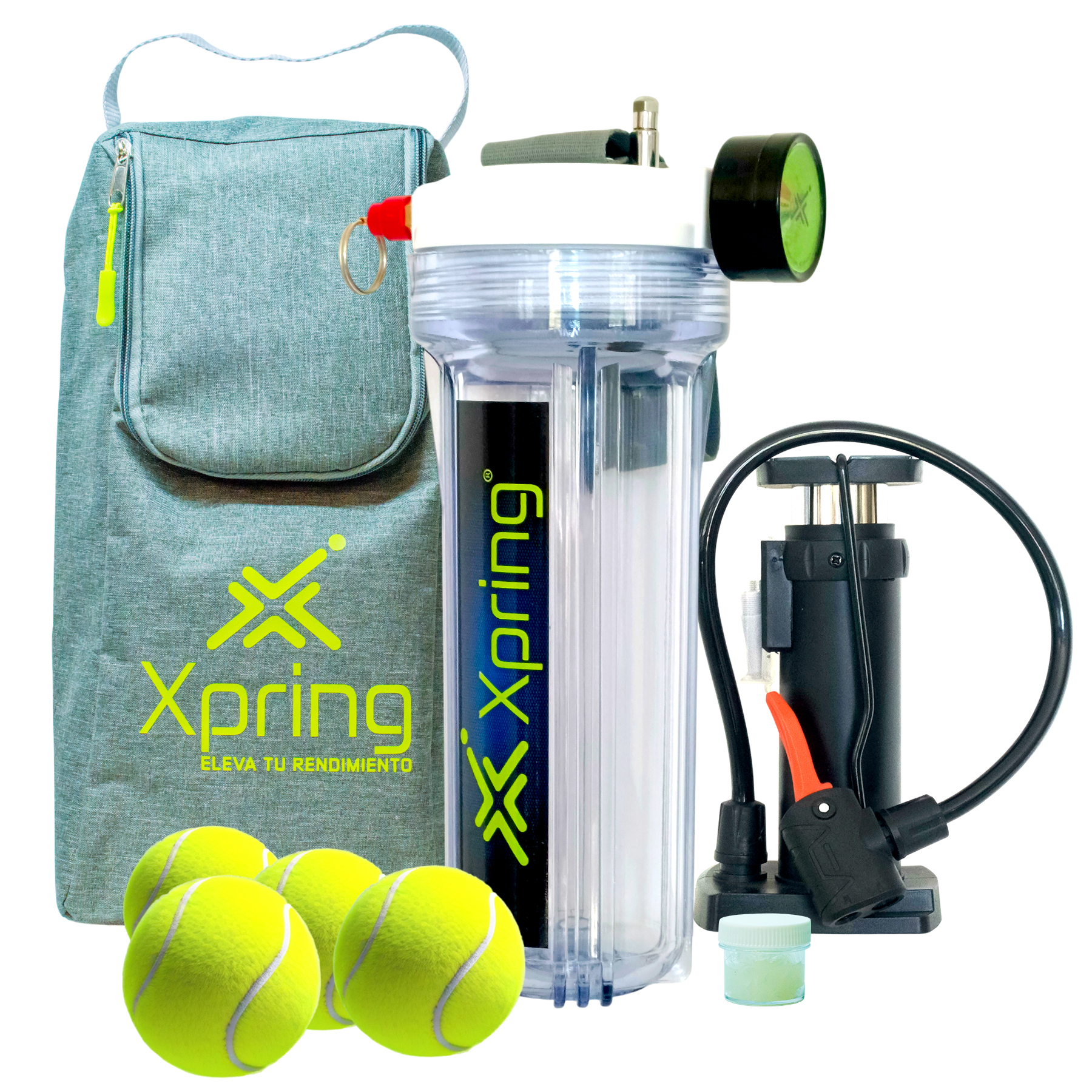 Presurizador Xpring Press4 Plus + Inflador y Bolso Gris