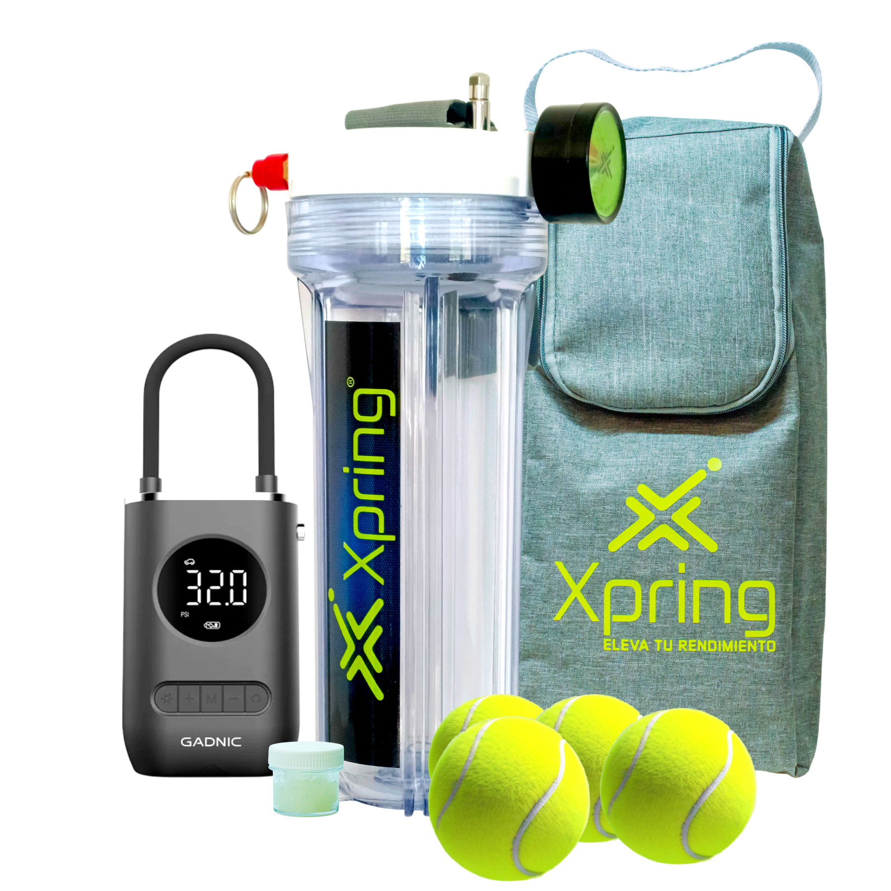 Presurizador Xpring Press4 + Inflador Automático y Bolso Gris
