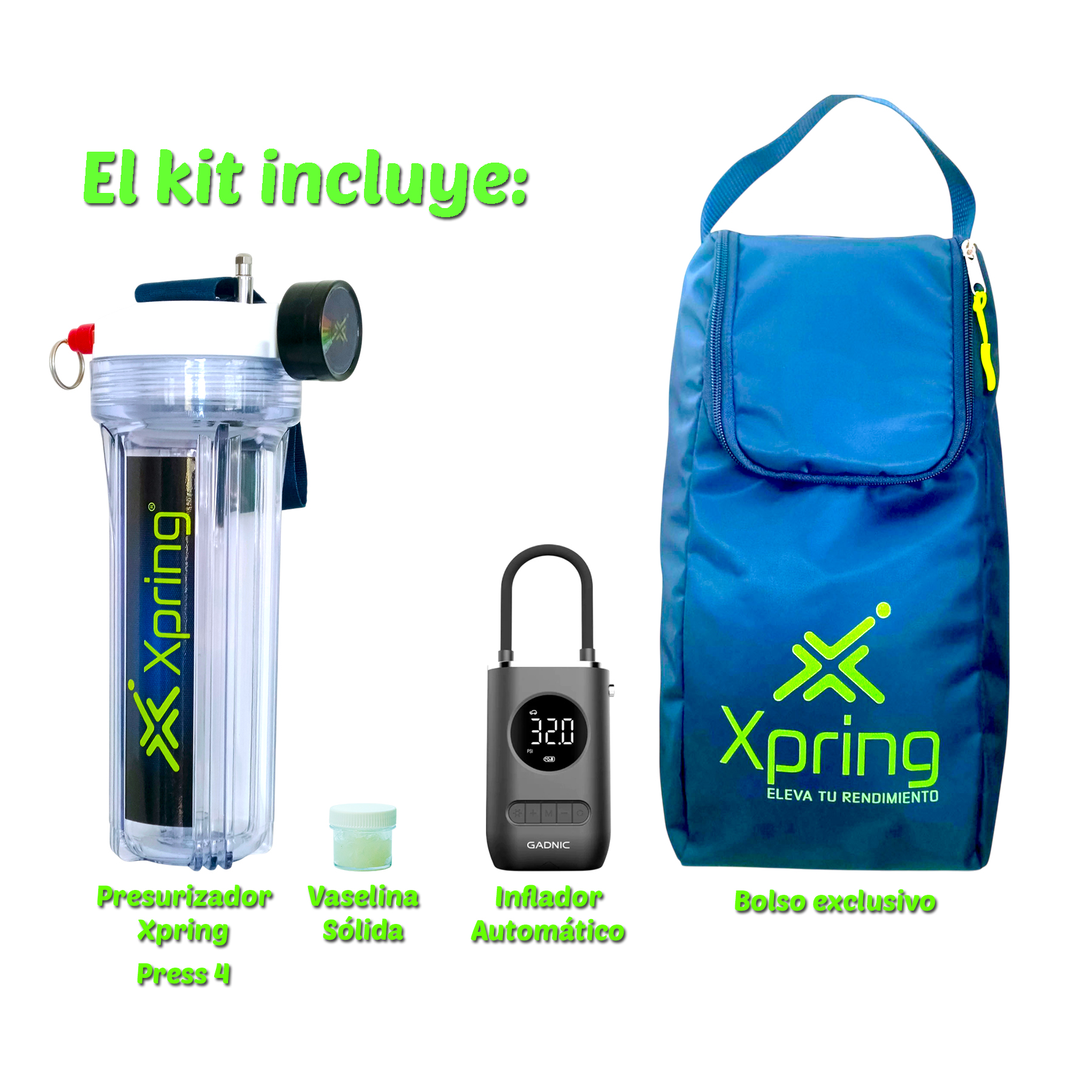 Presurizador Xpring Press4 + Inflador Automático y Bolso Azul - Image 3
